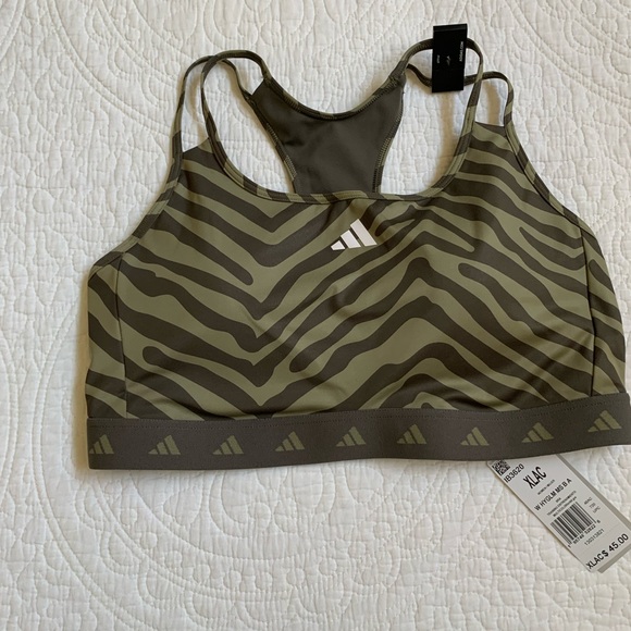 Adidas Hyperglam Techfit bra zebra - Picture 1 of 3